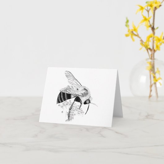 Honigbiene Karte (Gelbe Blume)