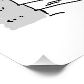 Honigbiene kehrt zu ihrem Bienenstock zurück. Bien Poster (Ecke)