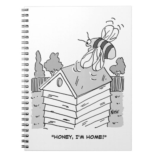 Honigbiene kehrt zu ihrem Bienenstock zurück Notizblock (Vorderseite)