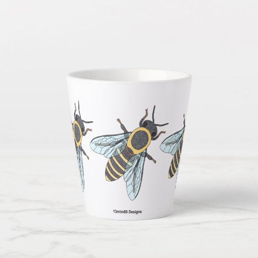 Honigbiene (klein) - Latte-Tasse Milchtasse (Vorderseite)