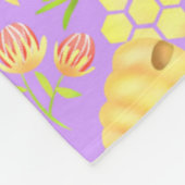 Honigbiene Lila Fleecedecke (Ecke)
