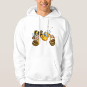 Honigbiene mit Körben Fun Besy Illustration Hoodie (Vorderseite)