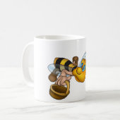 Honigbiene mit Körben Fun Besy Illustration Kaffeetasse (Vorderseite Links)