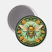 Honigbiene Nouveau Magnet (Vorderseite/Rückseite)
