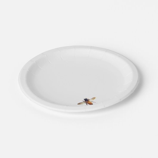 Honigbiene Pappteller (Schrägansicht)