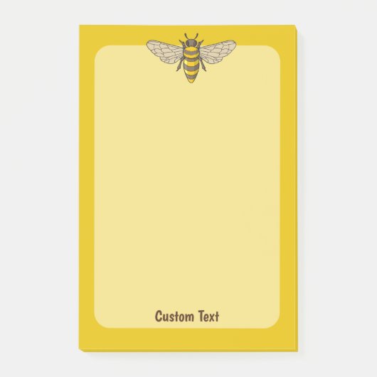Honigbiene Post-it Klebezettel (Vorderseite)