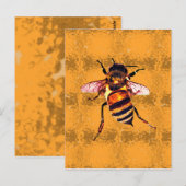 Honigbiene Postkarte (Vorne/Hinten)