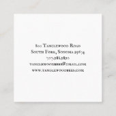 Honigbiene Quadratische Visitenkarte (Rückseite)