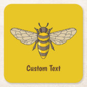 Honigbiene Rechteckiger Pappuntersetzer (Vorderseite)