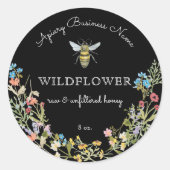 Honigbiene Runder Aufkleber (Vorderseite)