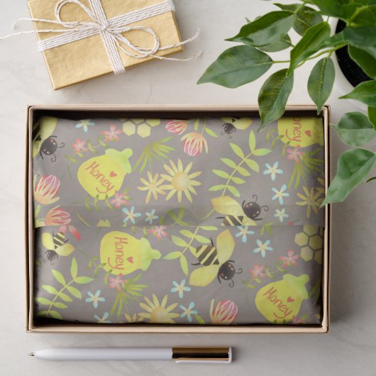 Honigbiene Sage Grün Seidenpapier (Geschenk)