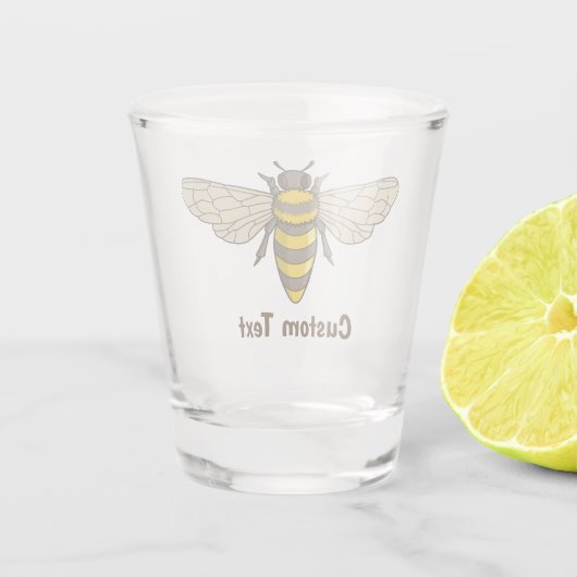 Honigbiene Schnapsglas (Rückseite)