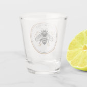 Honigbiene Schnapsglas (Rückseite)