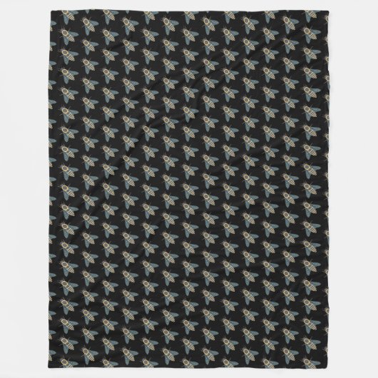 Honigbiene (schwarz) - Fleece Blanket (Vorderseite)