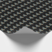 Honigbiene (schwarz) - Geschenkpapier (Ecke)