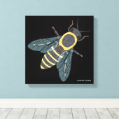 Honigbiene (schwarz) - Leinwand (Insitu (Holzboden))