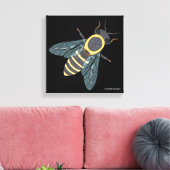 Honigbiene (schwarz) - Leinwand (Insitu (Wohnzimmer))