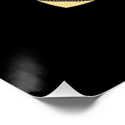 Honigbiene (schwarz) - Poster Print (Ecke)