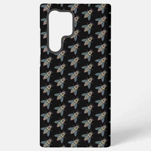 Honigbiene (schwarz) - Samsung (S22 Ultra) Case Galaxy Hülle (Rückseite)