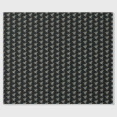 Honigbiene (schwarz) - Wrapping Paper Geschenkpapier (Flach)