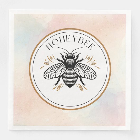 Honigbiene Serviette (Vorderseite)