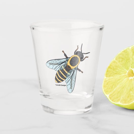 Honigbiene - Shot Glass Schnapsglas (Vorderseite)