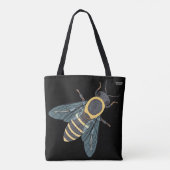 Honigbiene (Single schwarz) - Tasche (Rückseite)