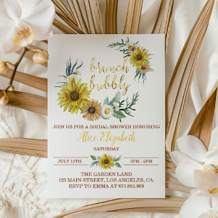 Honigbiene Sonnenblume Baby Shower Einladung