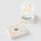 Honigbiene Steinuntersetzer (Seitenansicht)