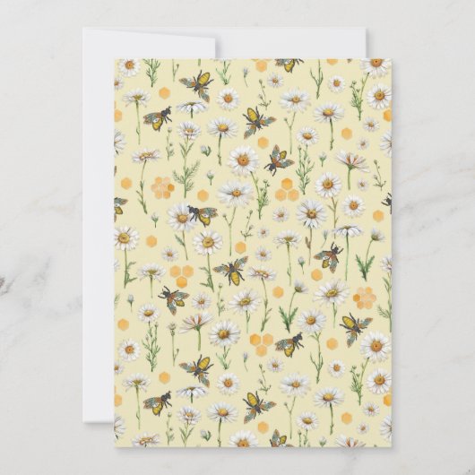 Honigbiene süß wie auch Babydusche Einladung (Rückseite)