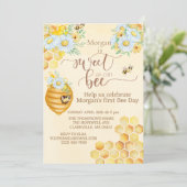Honigbiene, süß wie Bienenstock Einladung (Stehend Vorderseite)