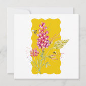 Honigbiene, Süße Kleine Mädchen Einladung (Rückseite)