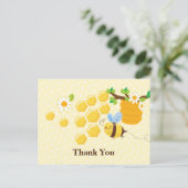 Honigbiene und Blume Dank Karte (Stehend Vorderseite)