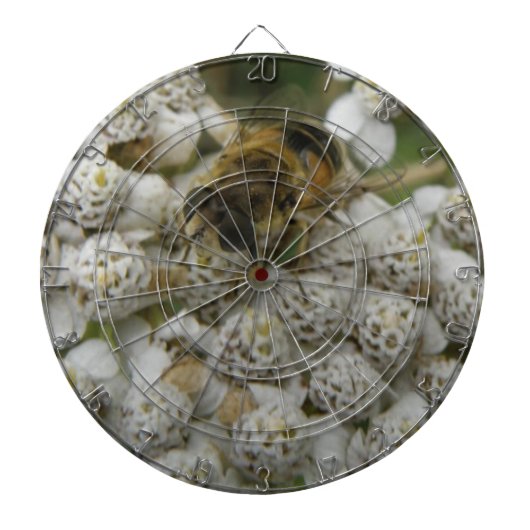 Honigbiene und Blume Dart Board Dartscheibe (vorne)