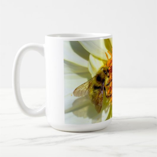 Honigbiene und Blume Kaffee Tasse. Kaffeetasse (Links)