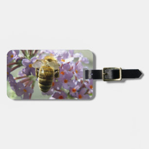 Honigbiene und Buddleia Blume Custom Gepäckanhänger