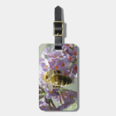 Honigbiene und Buddleia Blume Custom Gepäckanhänger (Vorderseite vertikal)