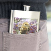Honigbiene und Buddleia-Blume Flachmann (Beispiel)