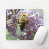 Honigbiene und Buddleia-Blume Mousepad (Mit Mouse)