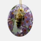 Honigbiene und Buddleia Blume Ornament (Rechts)
