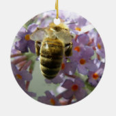 Honigbiene und Buddleia Blume Ornament (Hinten)