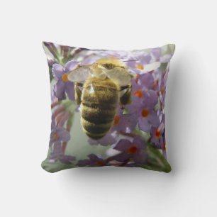 Honigbiene und Buddleia-Blume Pillow Kissen