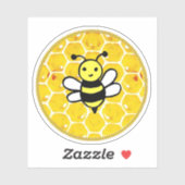 Honigbiene und Honeycomb Aufkleber (Blatt)