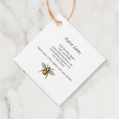 Honigbiene und Honigbienen Geschenkanhänger (Rückseite)