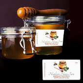 Honigbiene und Jar Business Label