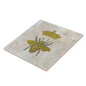 Honigbiene und Kronen Keramik Tile Fliese (Seite)
