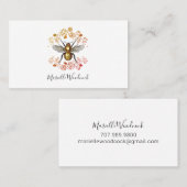 Honigbiene und Laurel von Rose Visitenkarte (Vorne/Hinten)