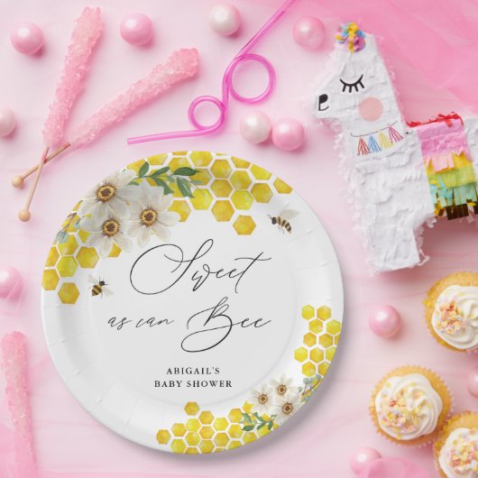 Honigbiene und Milchmädchen süß wie Can Bee Baby D Pappteller (Party)