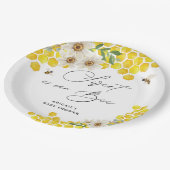 Honigbiene und Milchmädchen süß wie Can Bee Baby D Pappteller (Schrägansicht)