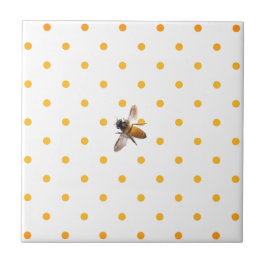 Honigbiene und Polka-Punkte Fliese